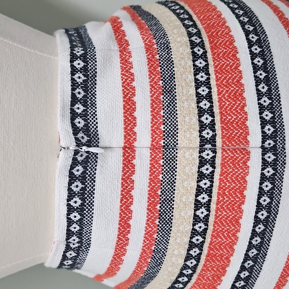 LOFT Striped Short Pencil Skirt Womens Lined Boho Print Autumn Fall Size 2P - Picture 4 of 8